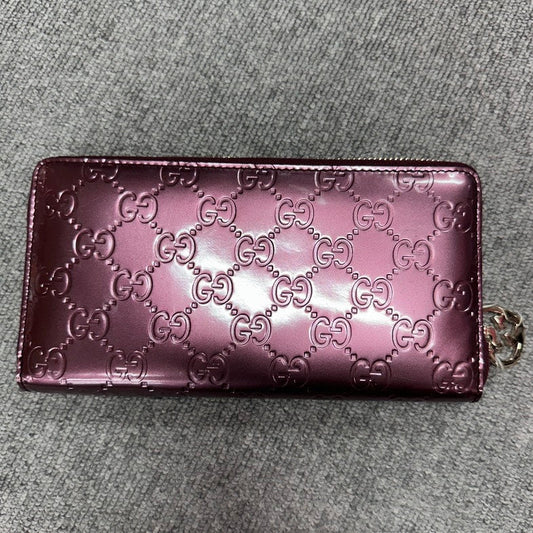 Pre-loved Gucci Wallet BVJ Purple Leather Wallet