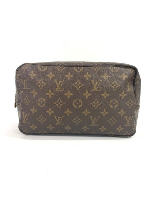 Louis Vuitton Monogram Canvas Pochette Clutch Bag Brown