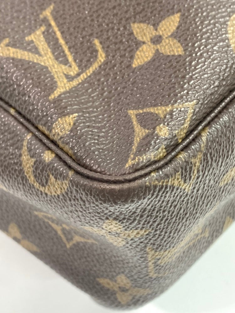 Louis Vuitton Monogram Canvas Pochette Clutch Bag Brown