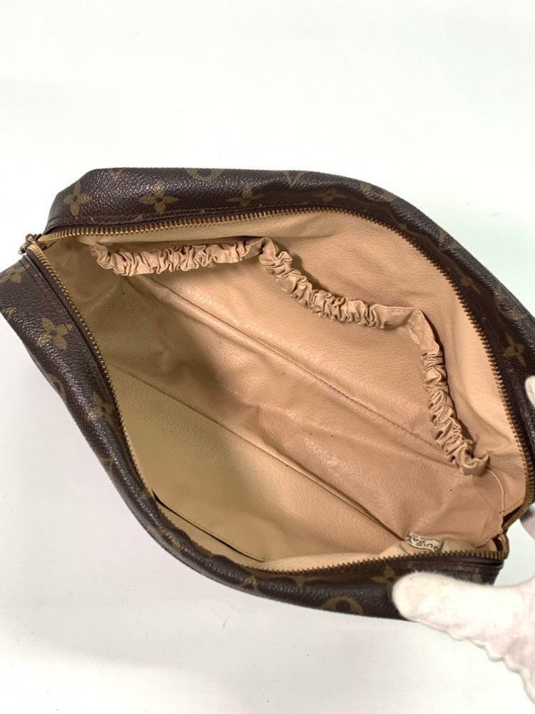 Louis Vuitton Monogram Canvas Pochette Clutch Bag Brown