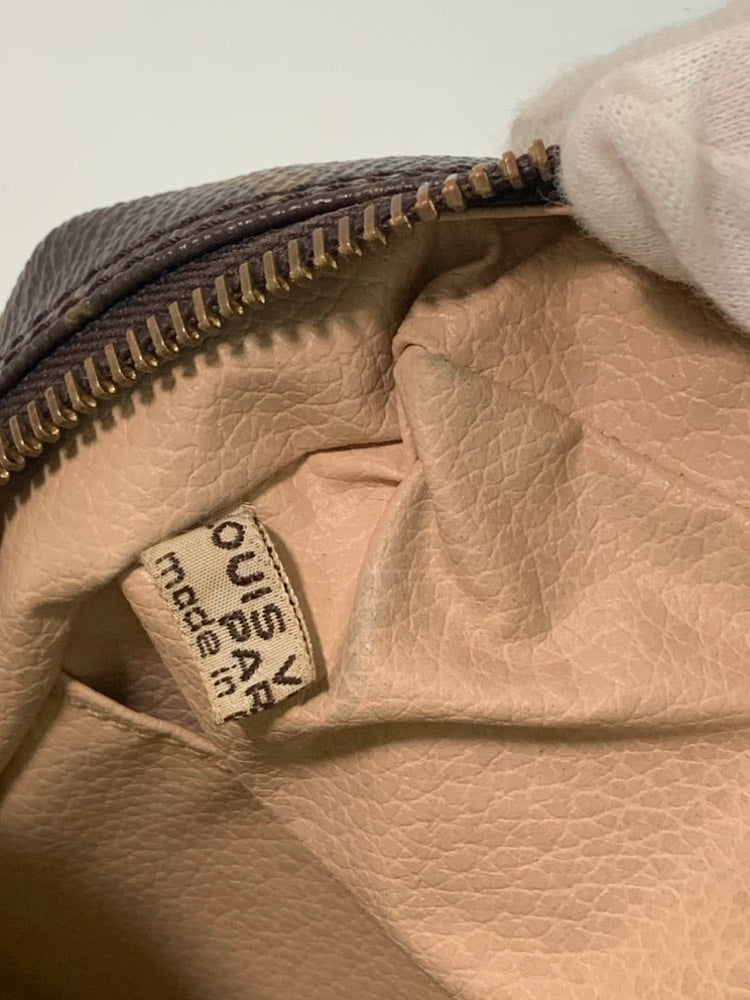 Louis Vuitton Monogram Canvas Pochette Clutch Bag Brown