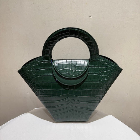 Bottega Veneta Doll Tote Small Green Leather Bag