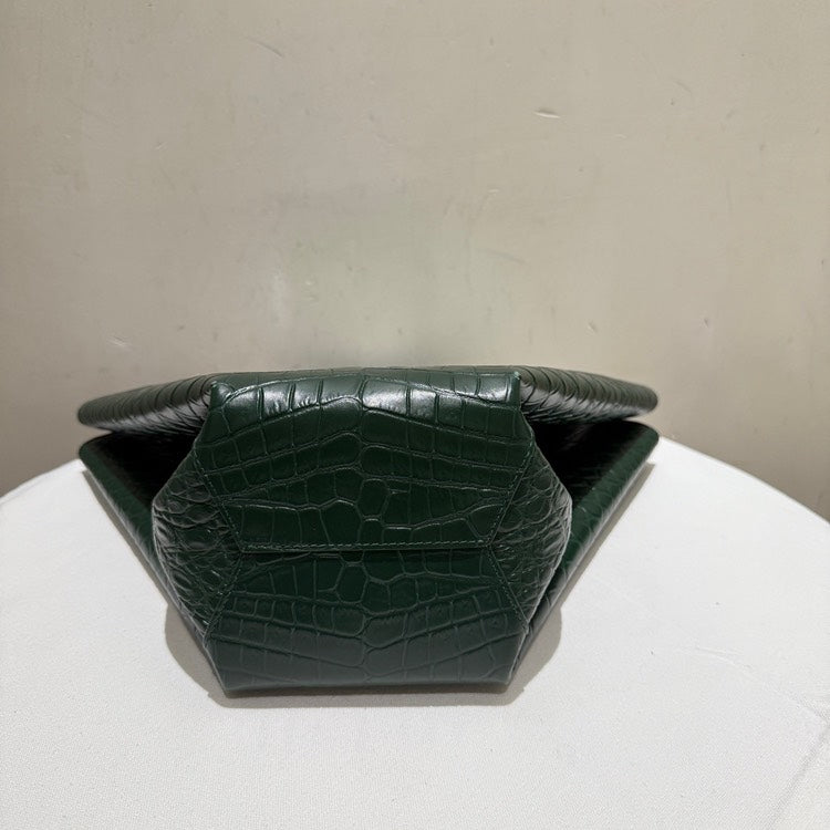 Bottega Veneta Doll Tote Small Green Leather Bag