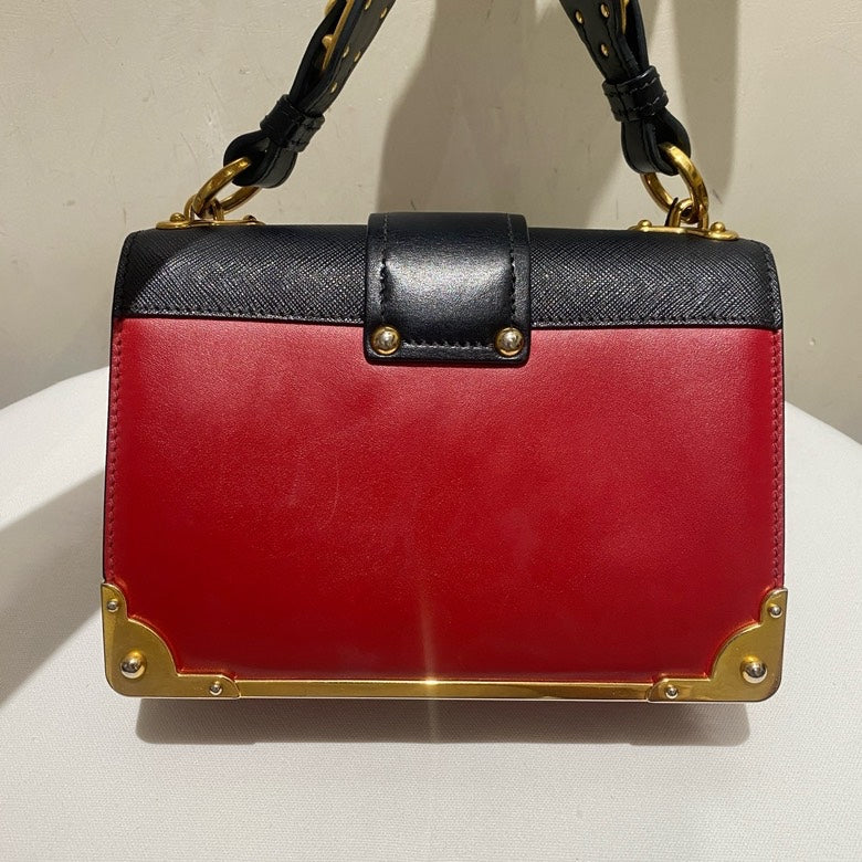 Prada Cahier Bag Red Leather Shoulder Bag