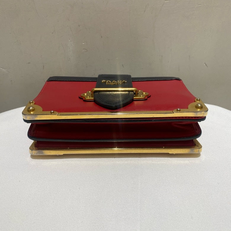 Prada Cahier Bag Red Leather Shoulder Bag