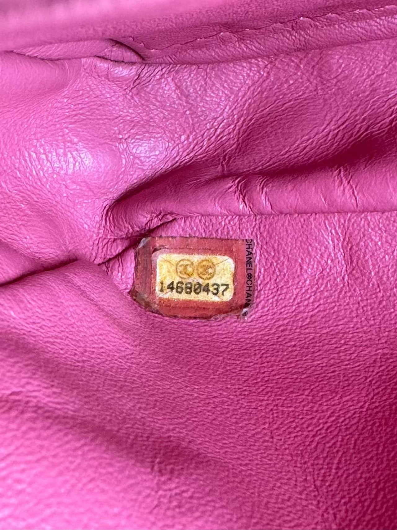 Chanel Classic Flap Pink Leather Shoulder Bag
