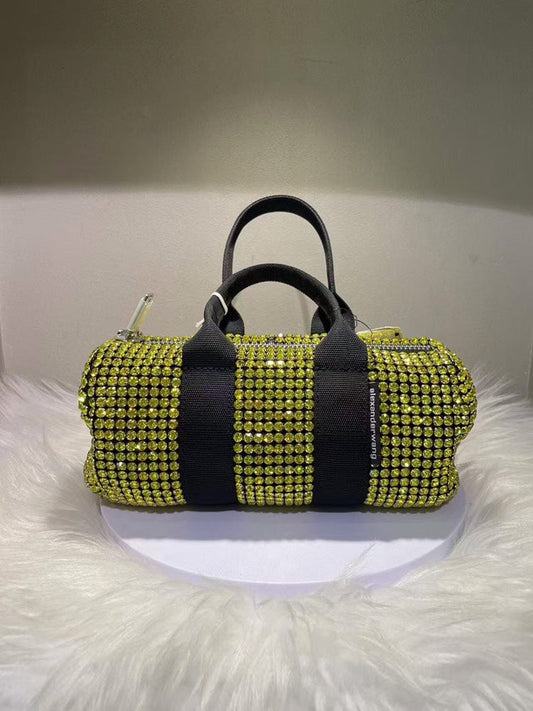 Alexander Wang Yellow Crystal Studded Mini Handbag