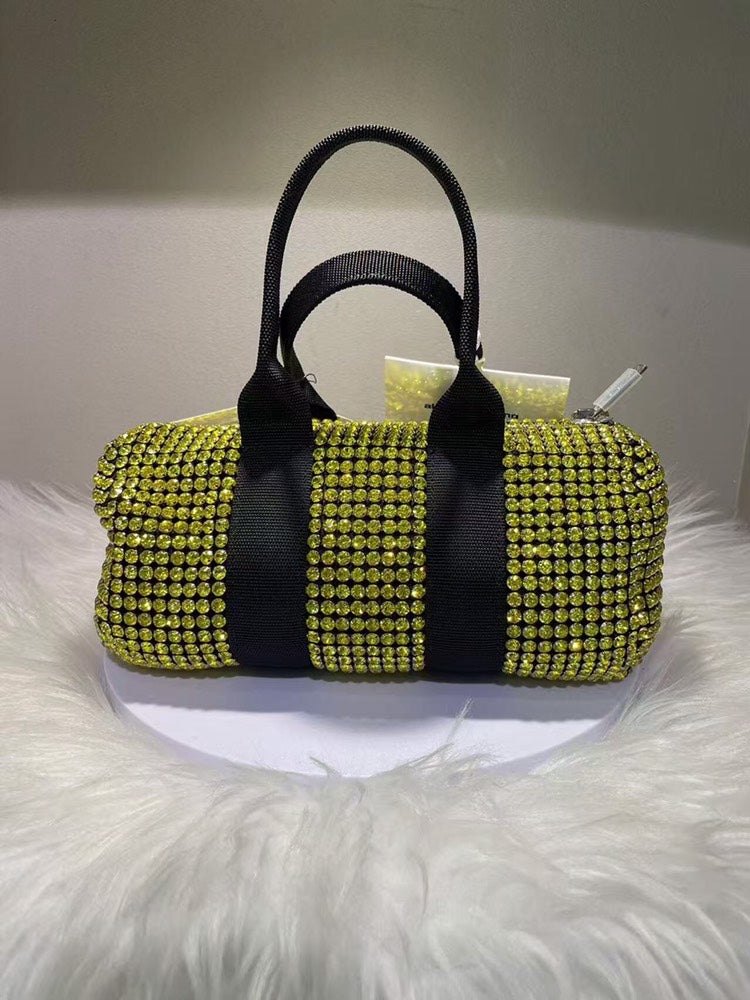 Alexander Wang Yellow Crystal Studded Mini Handbag