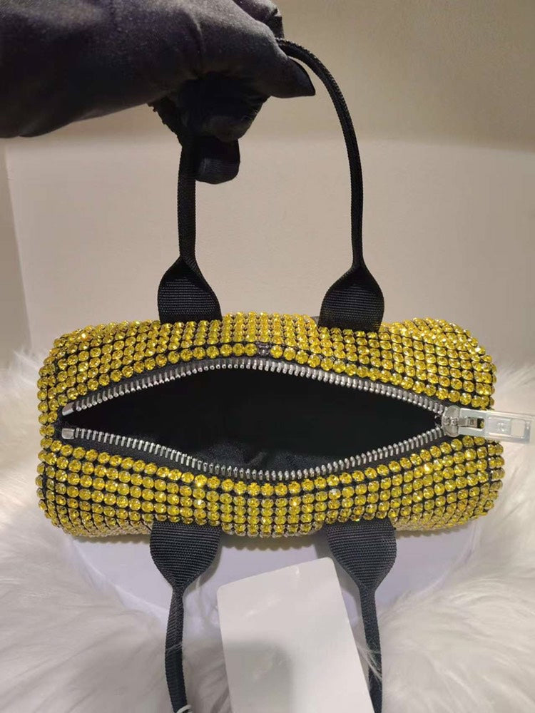 Alexander Wang Yellow Crystal Studded Mini Handbag