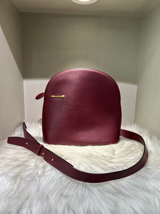 Pre-loved CARTIER Burgundy Leather Crossbody Bag