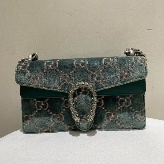 Gucci Dionysus Limited Edition Green Velvet Shoulder Bag