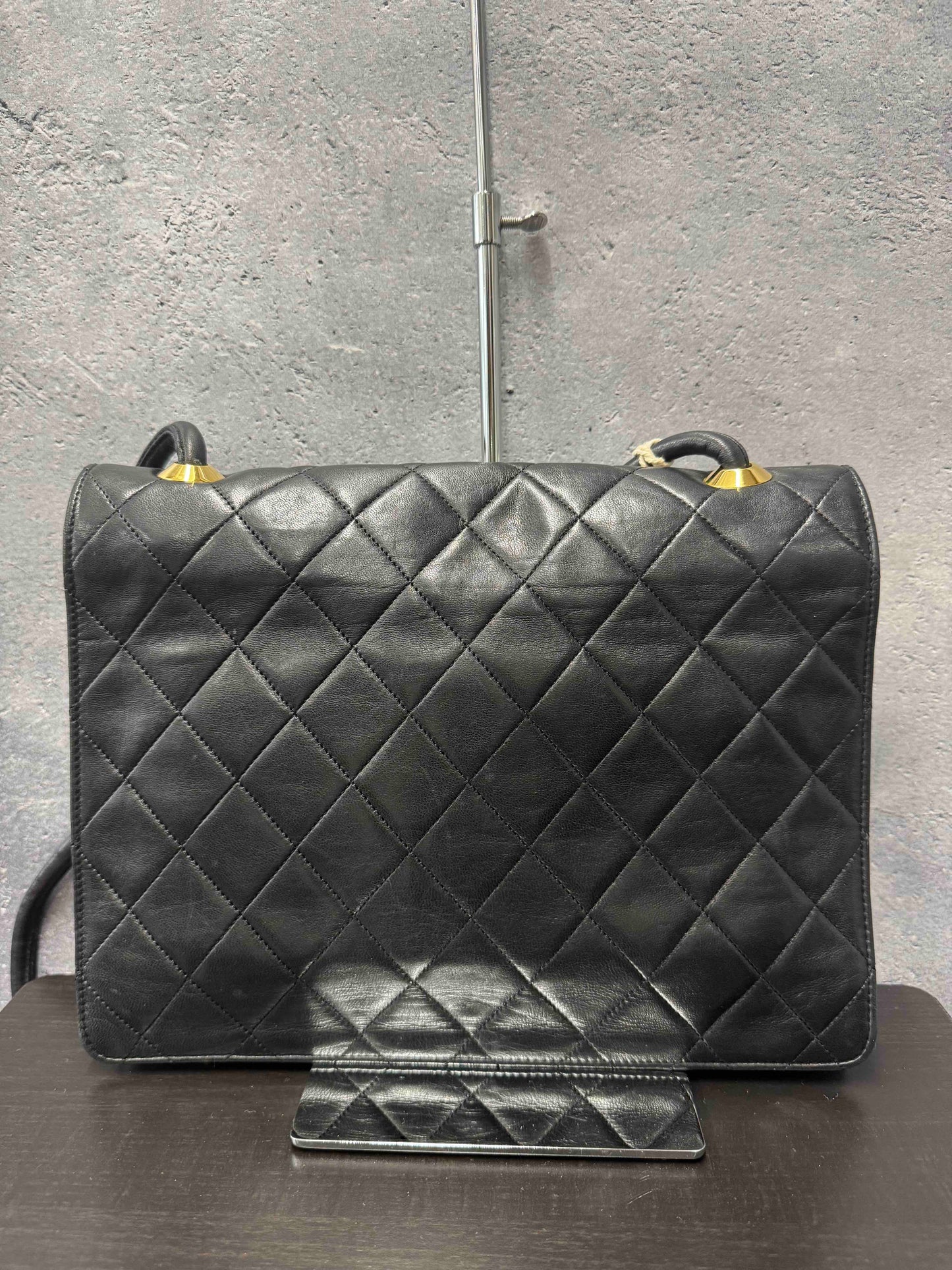 Chanel Crossbody Bag JZ499160800 Black Leather Vintage Style