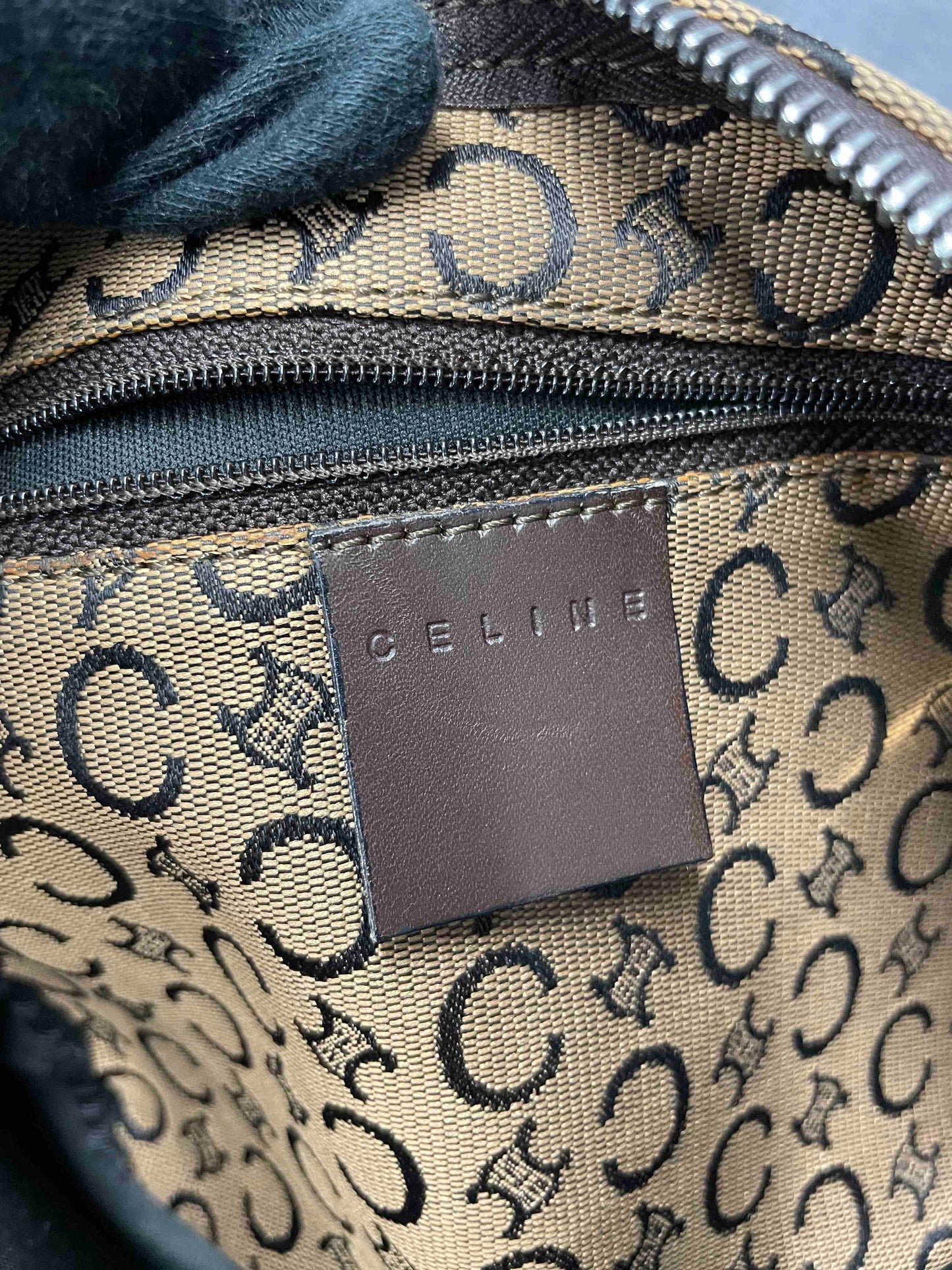 Celine Canvas Shoulder Bag RE98430100 Beige Shoulder Bag