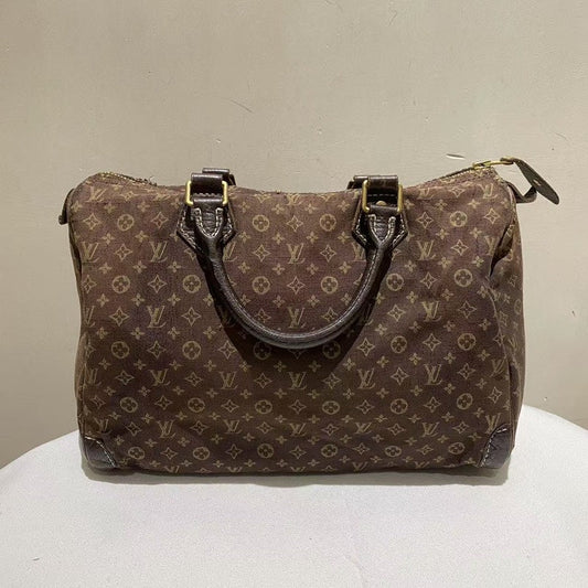 Louis Vuitton Canvas Boston Brown Monogram Duffle Bag