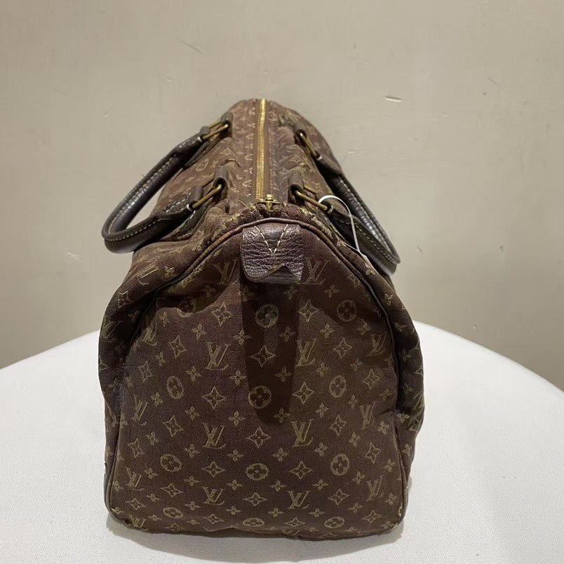Louis Vuitton Canvas Boston Brown Monogram Duffle Bag