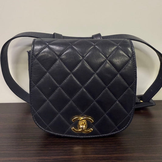 BP Vintage Chanel Lambskin Belt Bag Navy 75cm/30” LB114484