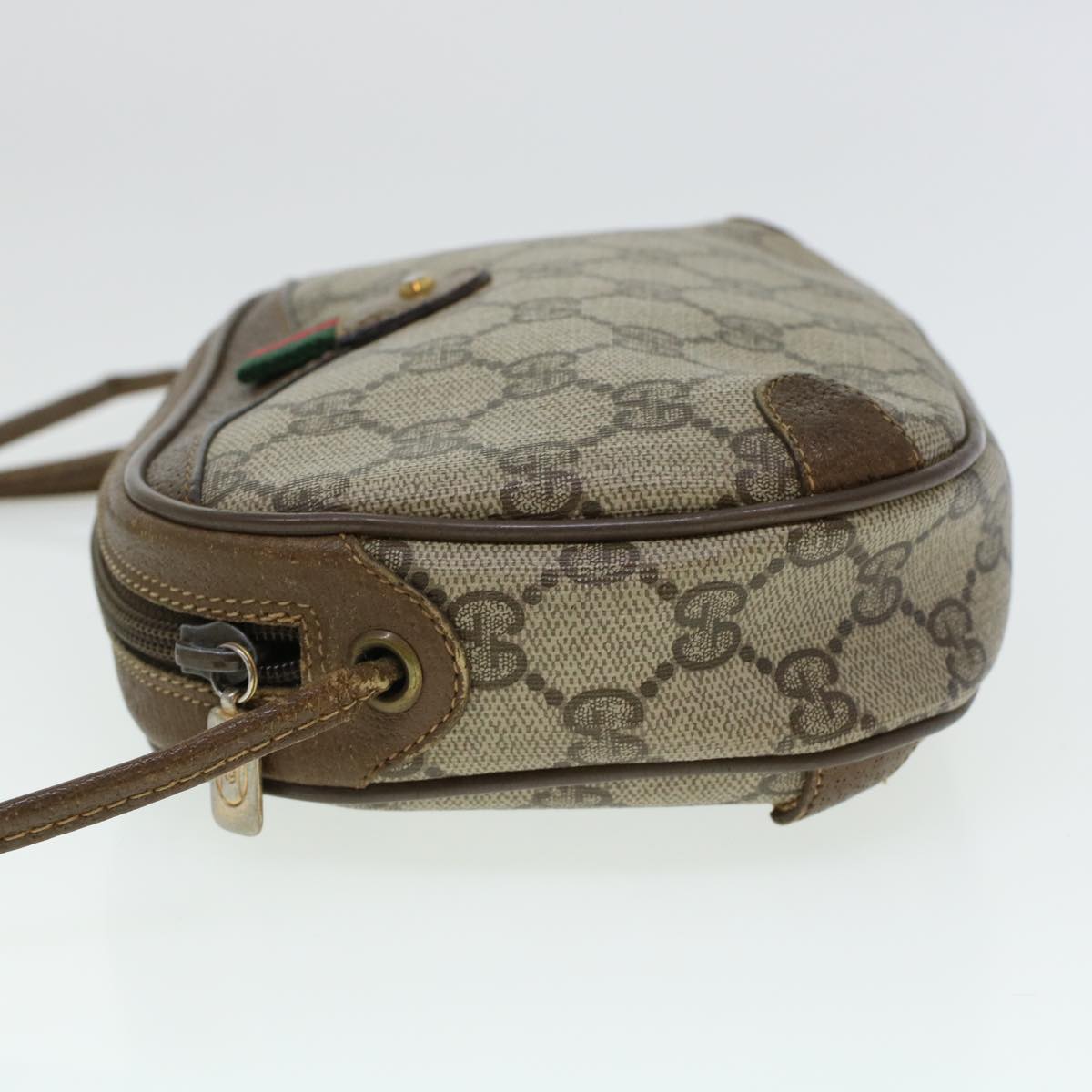 GUCCI GG Canvas Web Sherry Line Shoulder Bag Beige Red 89.02.066  rd5250