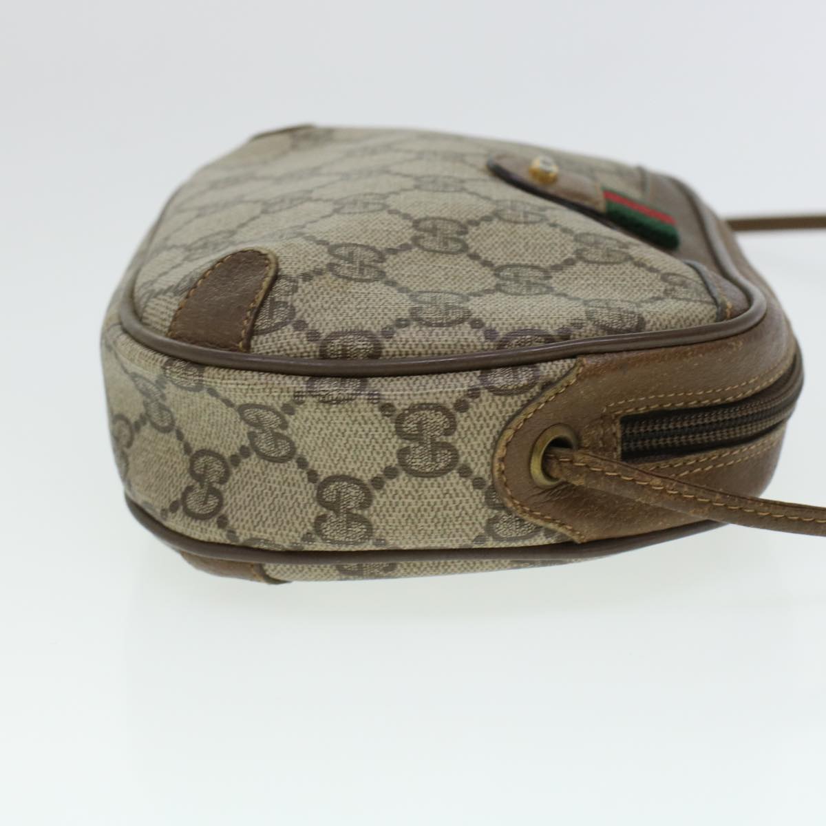 GUCCI GG Canvas Web Sherry Line Shoulder Bag Beige Red 89.02.066  rd5250