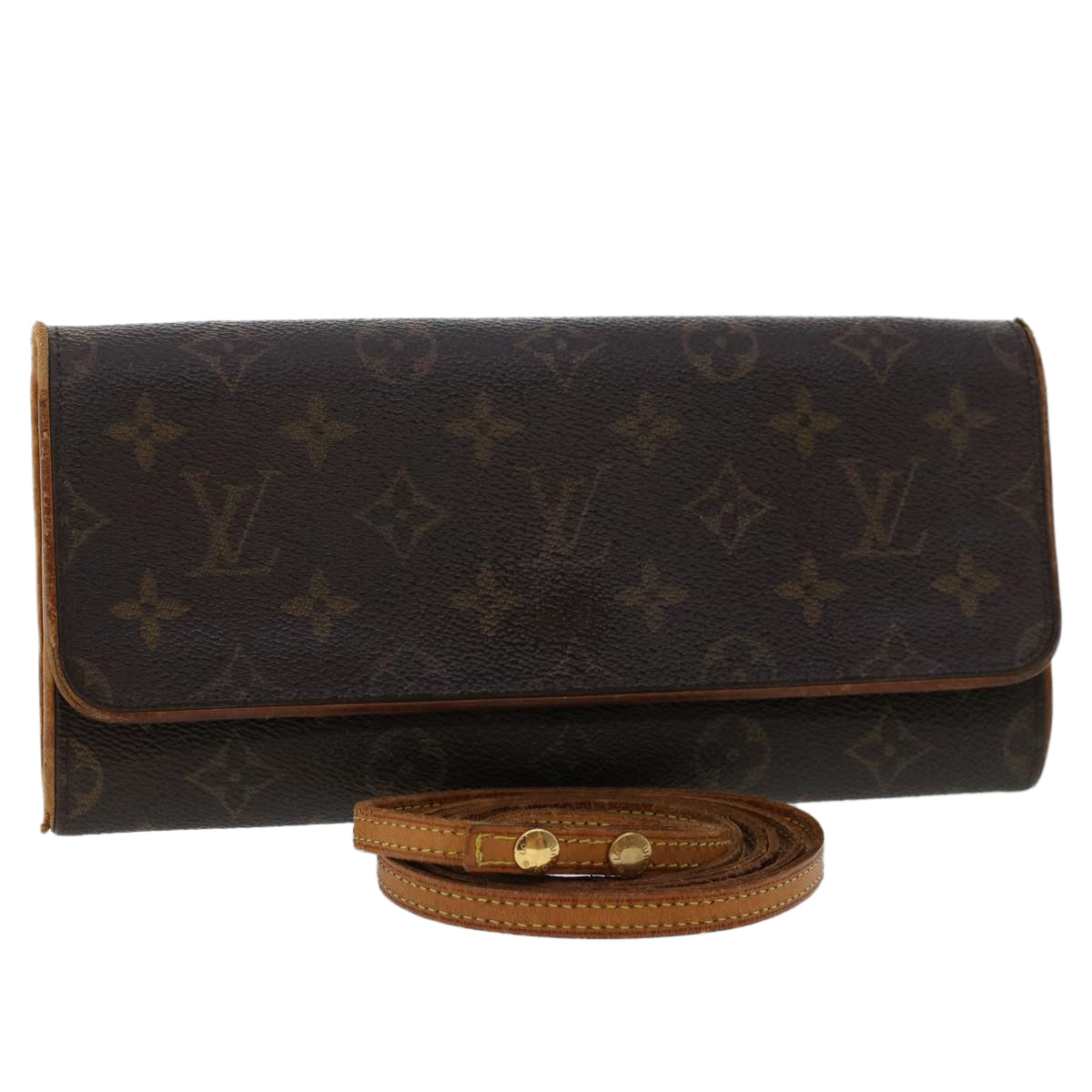 LOUIS VUITTON Monogram Pochette Twin GM Shoulder Bag M51852 LV  rd5563