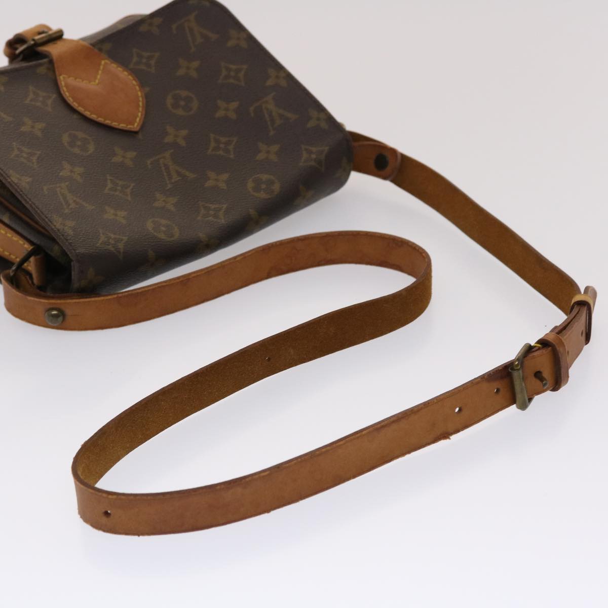 LOUIS VUITTON Monogram Cartouchiere MM Shoulder Bag M51253 LV  rd5582