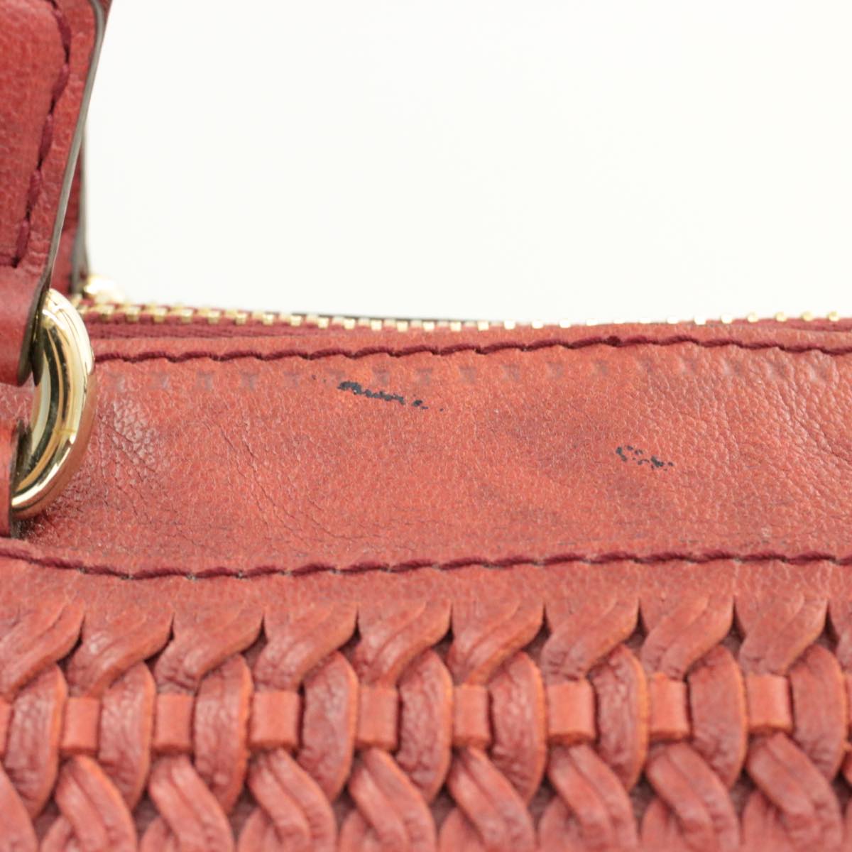 GUCCI Green Carpet Challenge Leather 2Way Tote Bag Fringe Bamboo Red Auth rd707