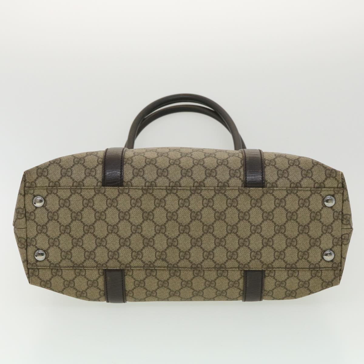 GUCCI GG Canvas Shoulder Bag PVC Leather Beige 114288  ro896