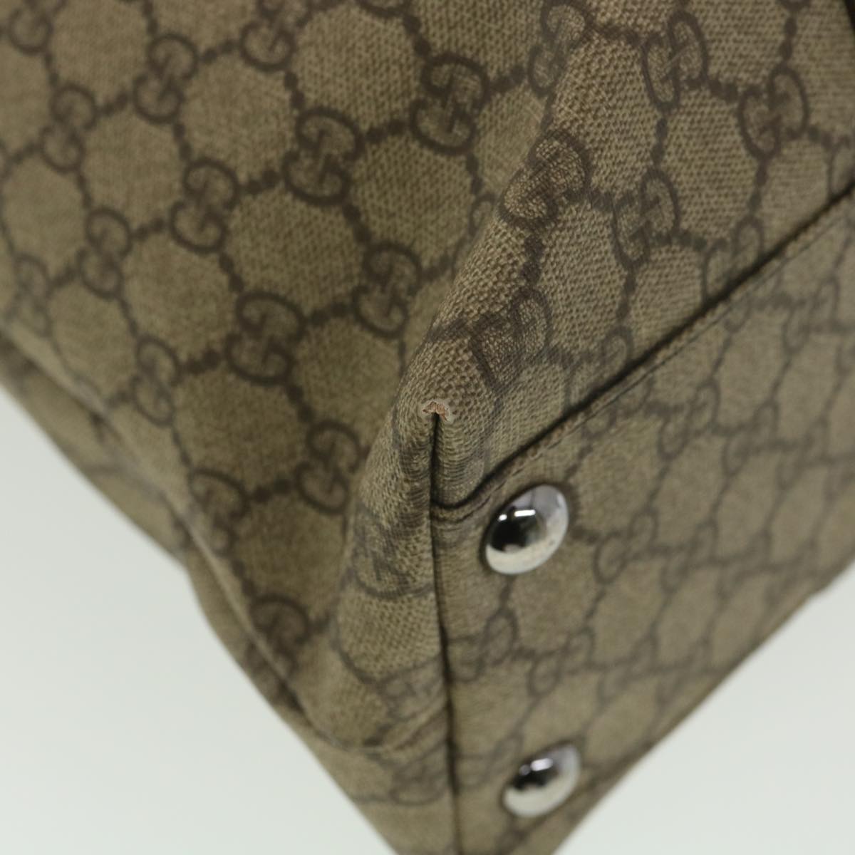 GUCCI GG Canvas Shoulder Bag PVC Leather Beige 114288  ro896