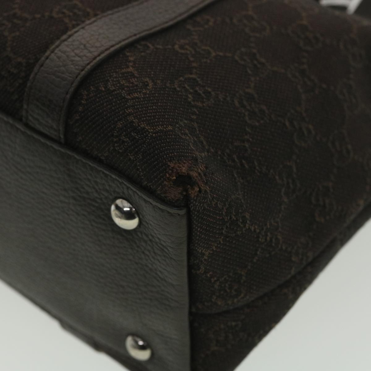 GUCCI GG Canvas Tote Bag Dark Brown 268640  ro914