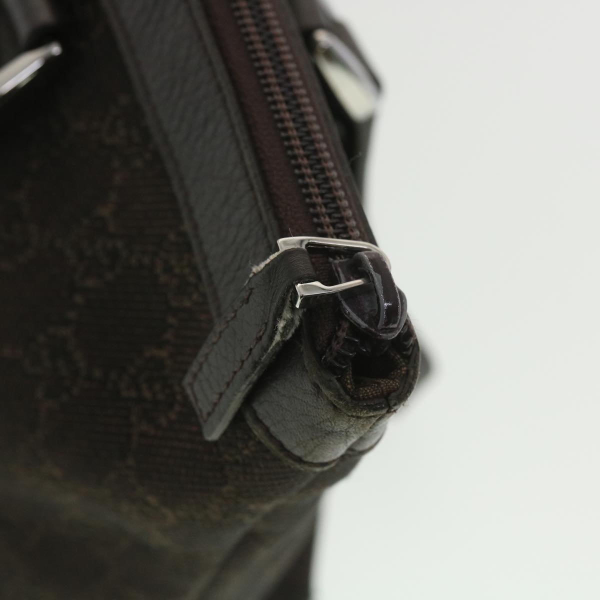 GUCCI GG Canvas Tote Bag Dark Brown 268640  ro914