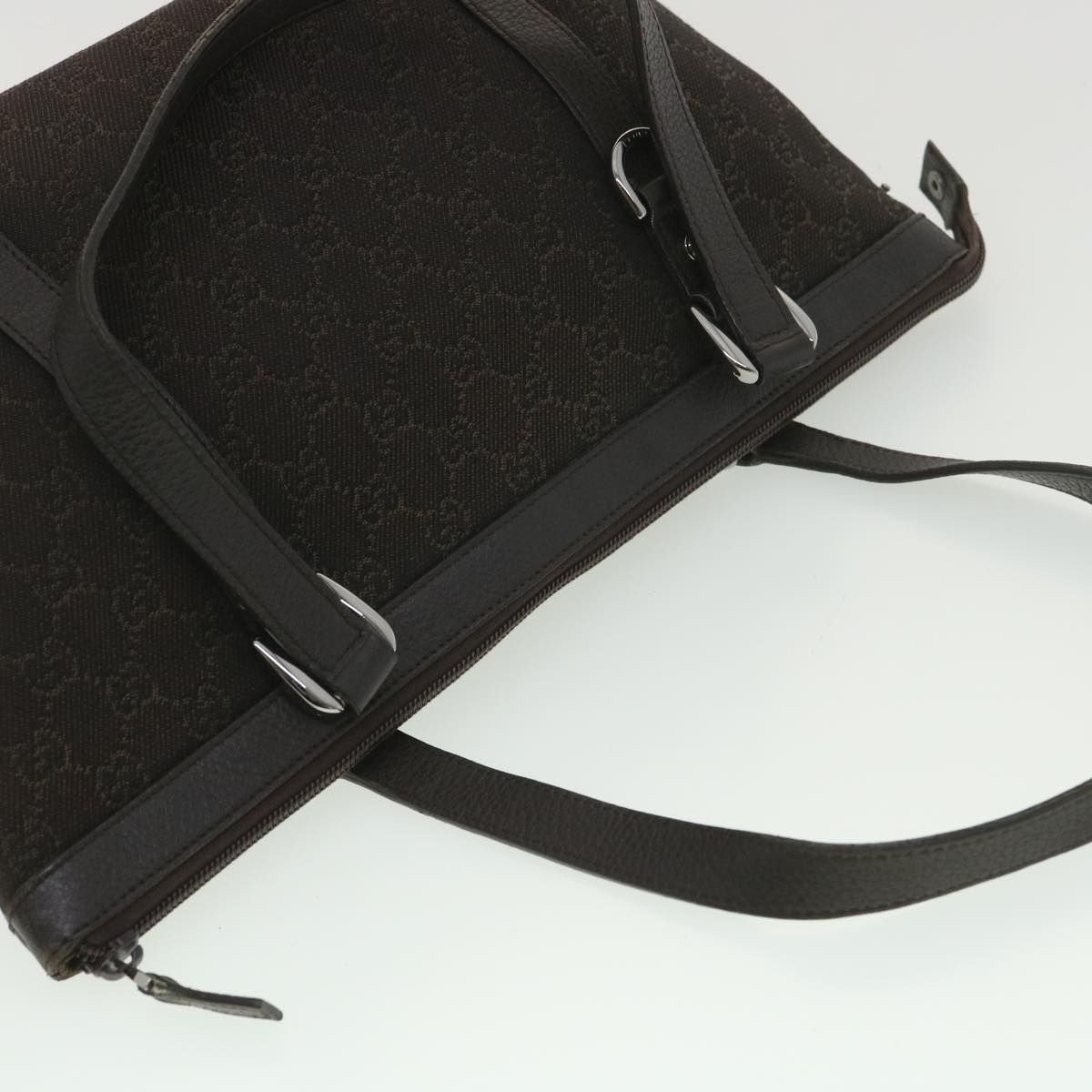 GUCCI GG Canvas Tote Bag Dark Brown 268640  ro914