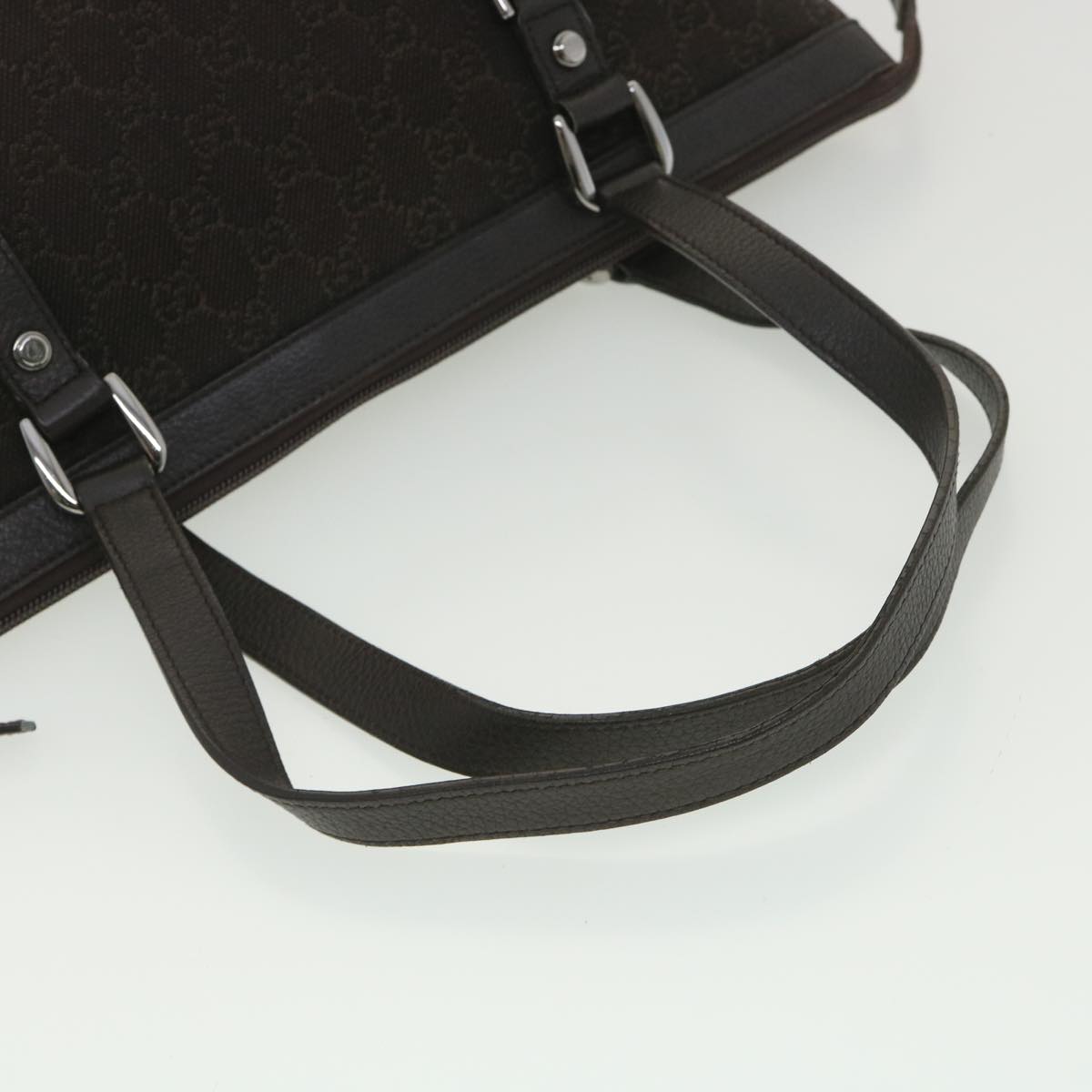 GUCCI GG Canvas Tote Bag Dark Brown 268640  ro914