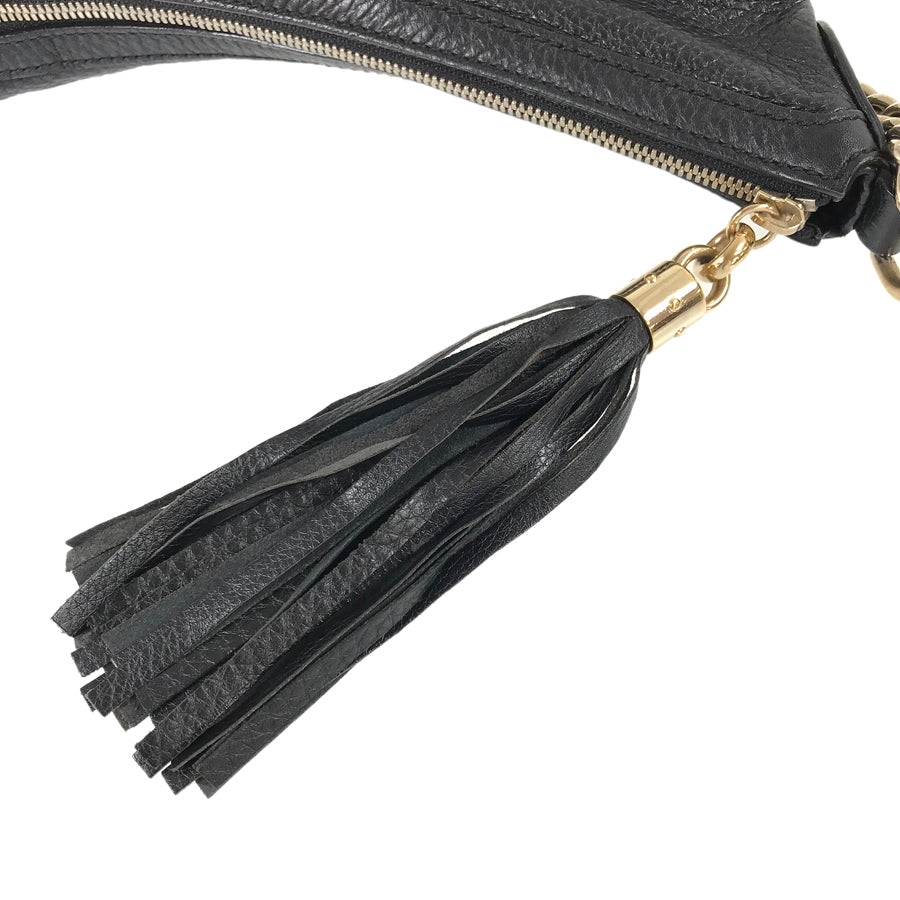 GUCCI Soho Interlocking G Fringe Tassel Chain Shoulder Bag