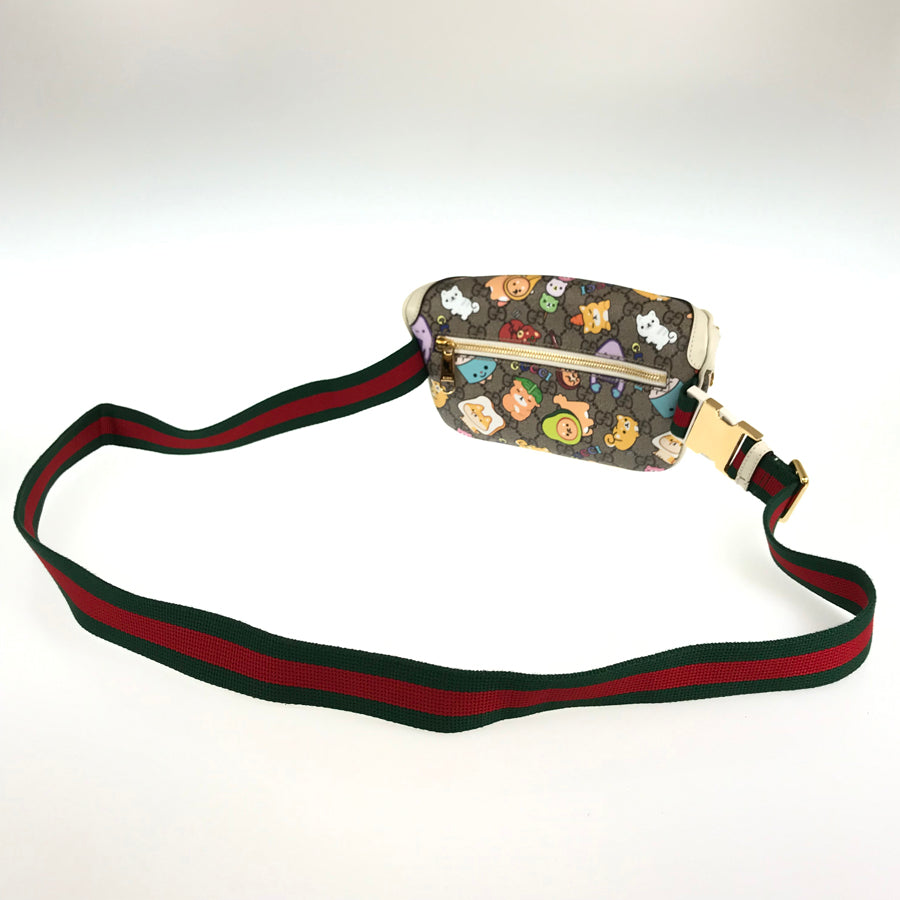 GUCCI Angela Nguyen Pikarar GG Supreme Animal Print Belt Bag Waist pouch