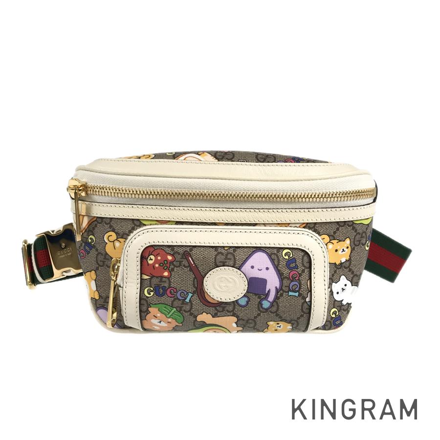 GUCCI Angela Nguyen Pikarar GG Supreme Animal Print Belt Bag Waist pouch