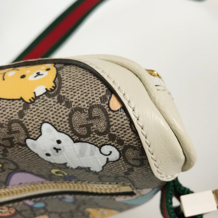 GUCCI Angela Nguyen Pikarar GG Supreme Animal Print Belt Bag Waist pouch