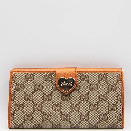 Guccissima Beige Marrone-Arancio Canva Cuore