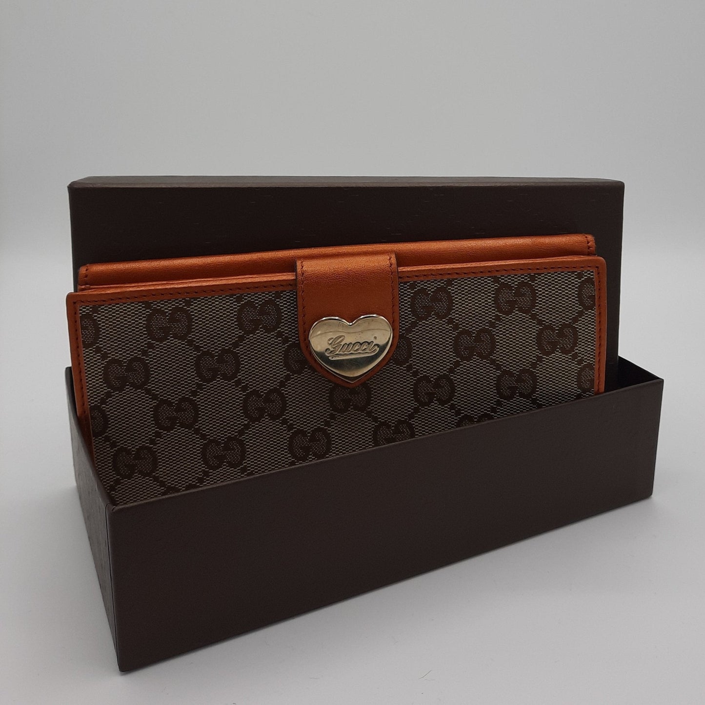 Guccissima Beige Marrone-Arancio Canva Cuore