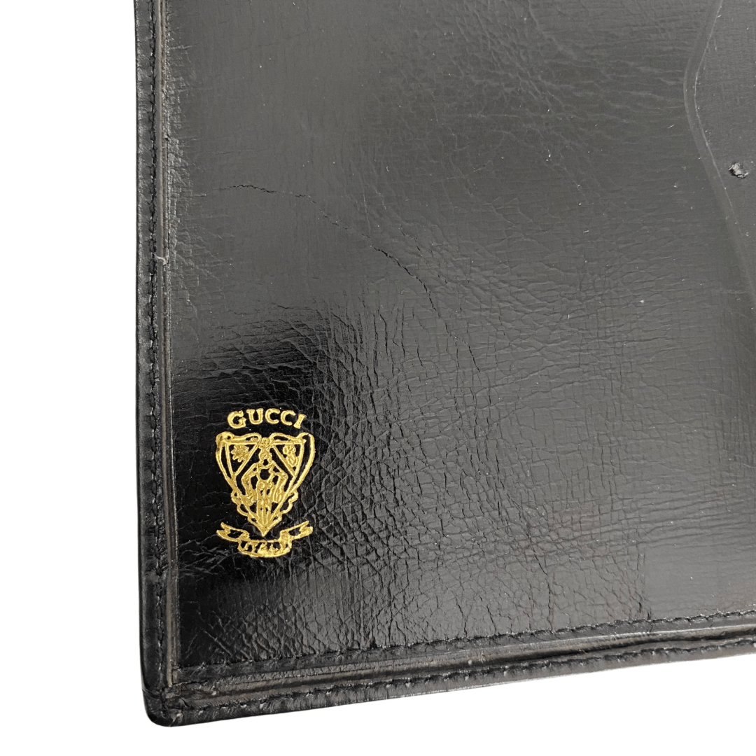Gucci Vintage Leather Compact Web Wallet