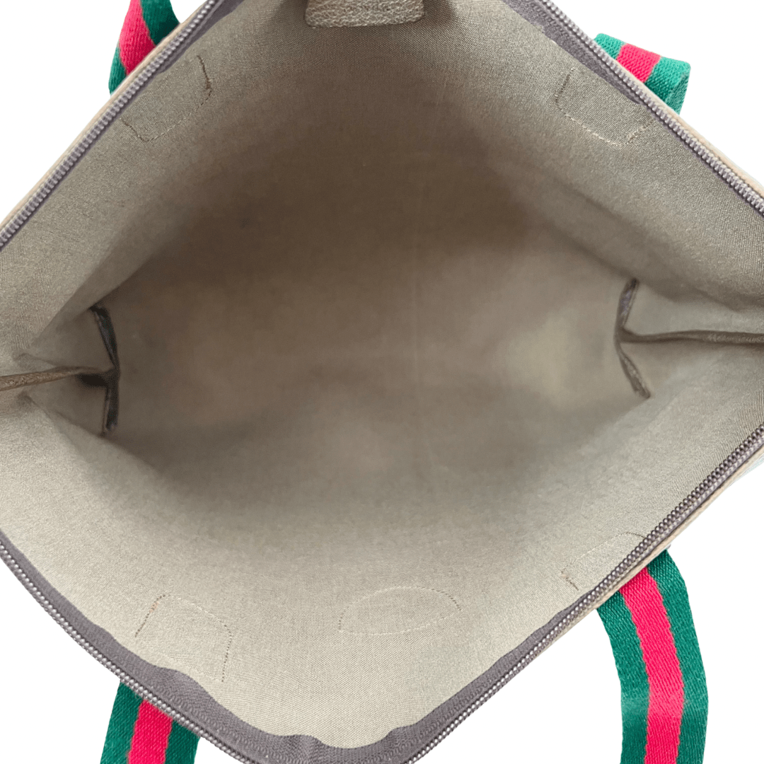 Gucci GG Plus Top Zip Web Tote