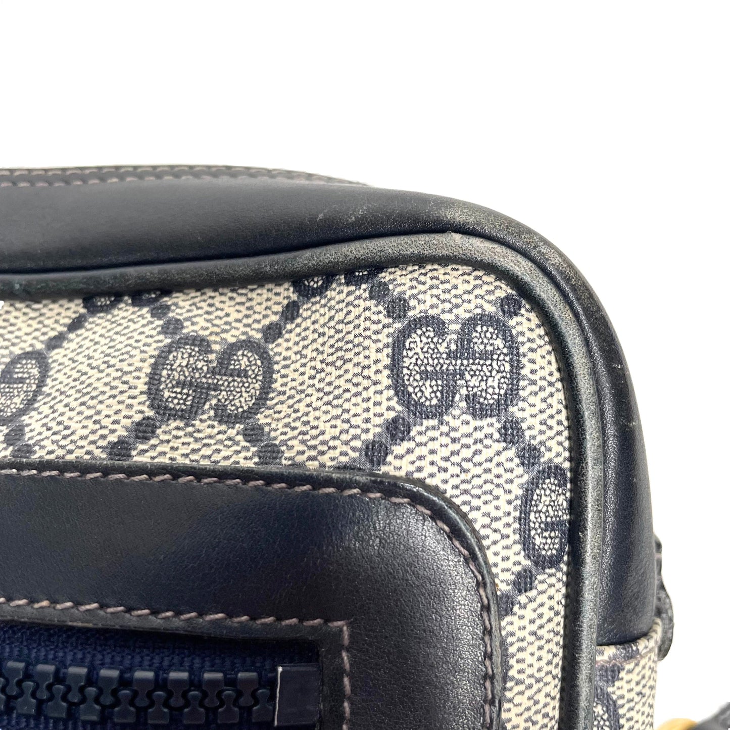 Gucci Vintage Navy Supreme Web Crossbody