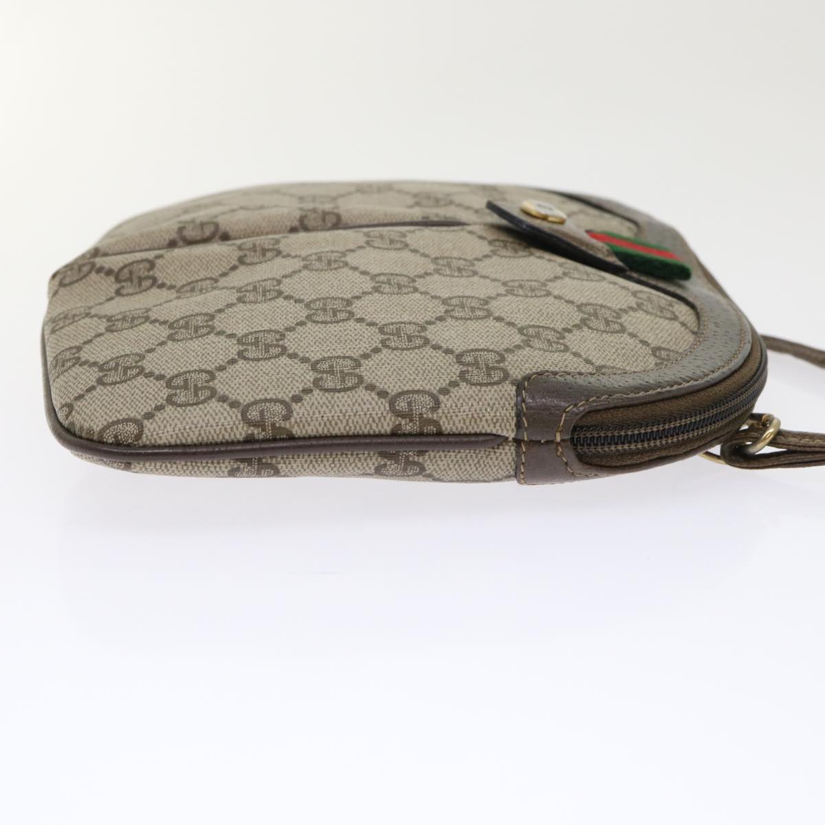 GUCCI GG Canvas Web Sherry Line Shoulder Bag Beige Red 904 02 047  tb688
