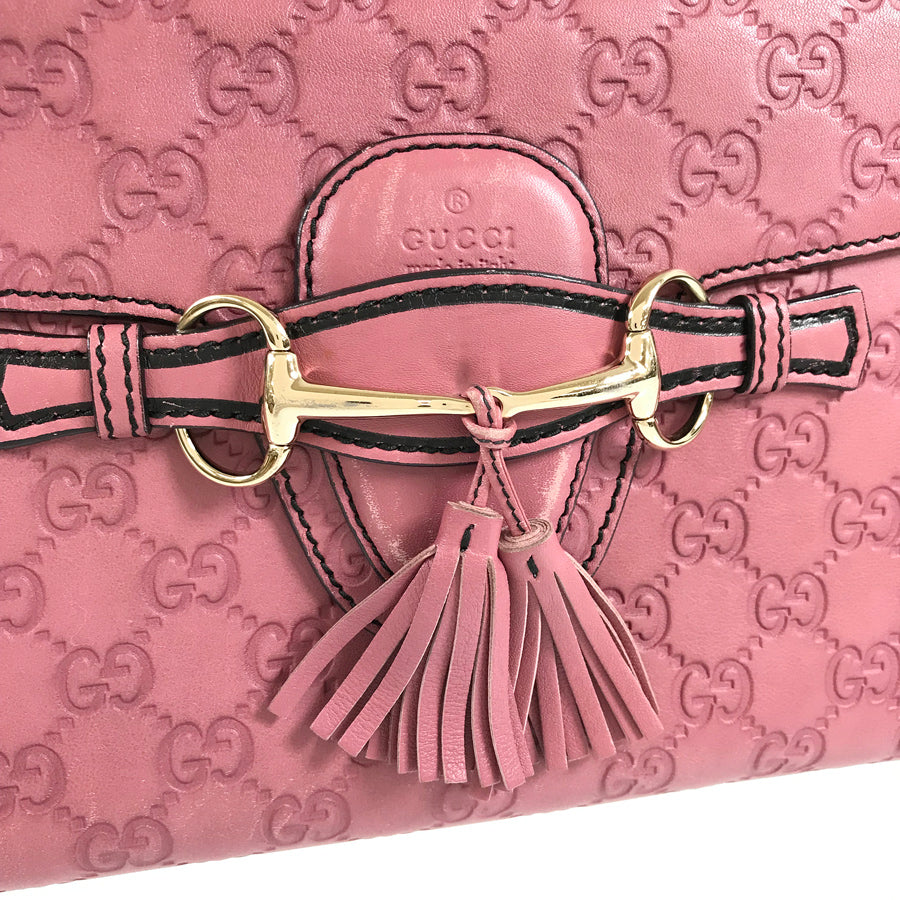GUCCI Shima Emily Chain one belt tassel fringe Shoulder Bag