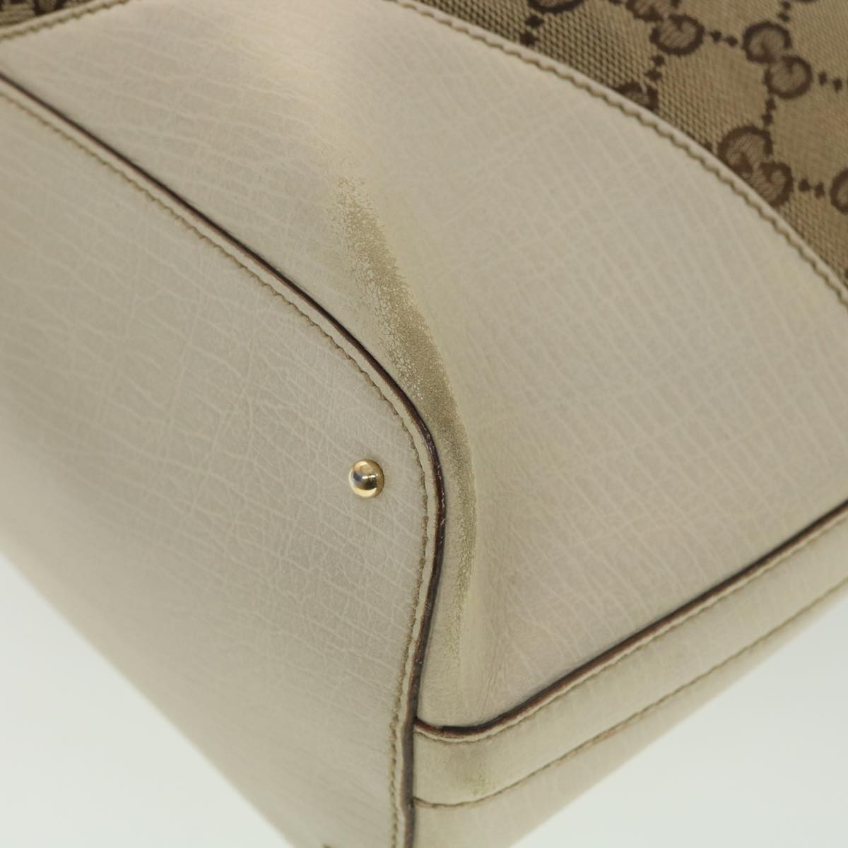 GUCCI GG Canvas Sherry Line Shoulder Bag Beige 137385  th3490
