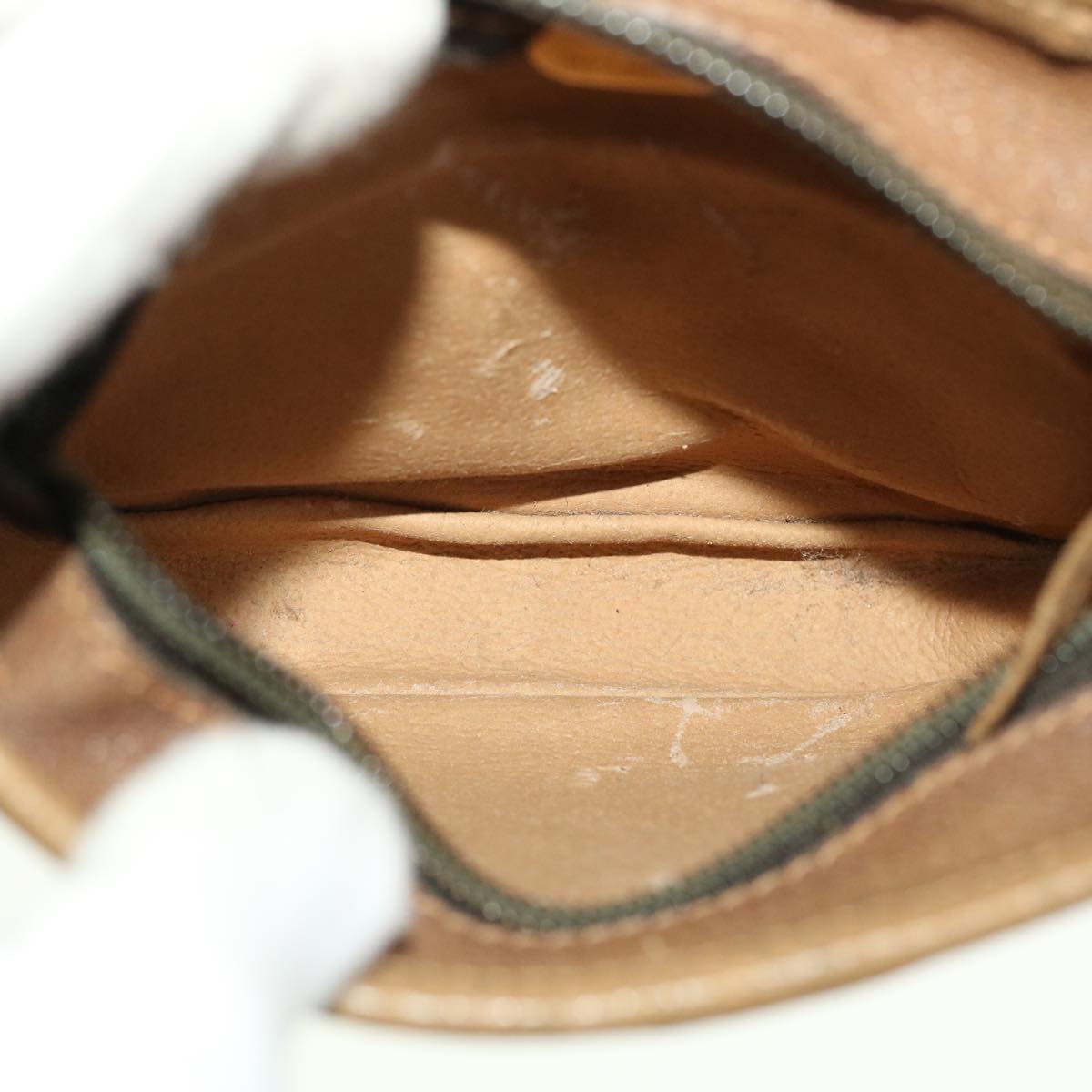 GUCCI GG Plus Canvas Shoulder Bag PVC Leather Beige  th3722