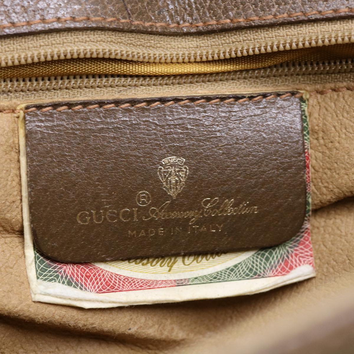 GUCCI GG Canvas Shoulder Bag PVC Leather Beige 90402025  th3857