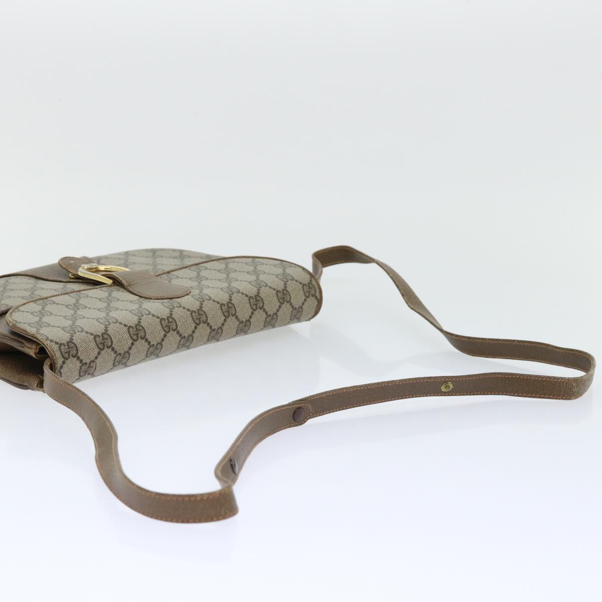 GUCCI GG Canvas Shoulder Bag PVC Leather Beige 90402025  th3857
