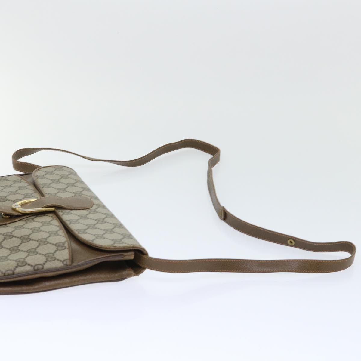 GUCCI GG Canvas Shoulder Bag PVC Leather Beige 90402025  th3857