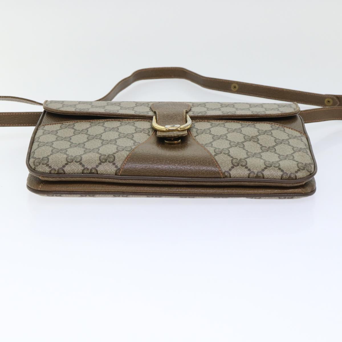 GUCCI GG Canvas Shoulder Bag PVC Leather Beige 90402025  th3857