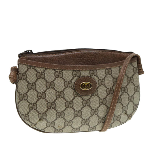 GUCCI GG Supreme Shoulder Bag PVC Beige Gold 904 02 020 Auth th5229