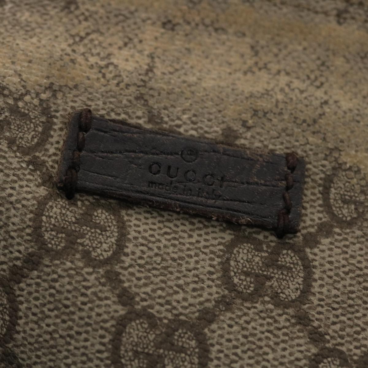 GUCCI GG Canvas Shoulder Bag PVC Leather Beige 141626  ti1052